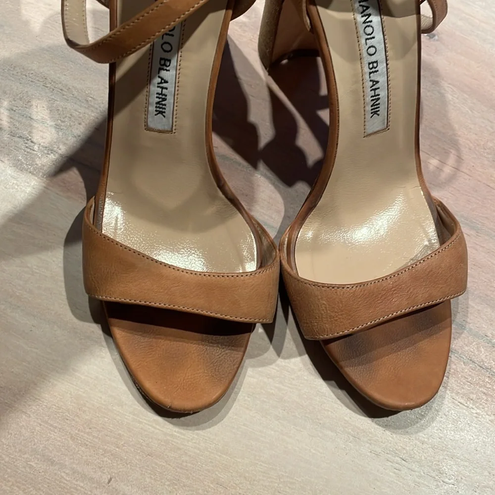 Manolo Blahnik Block Heel Sandals - Picture 5 of 6